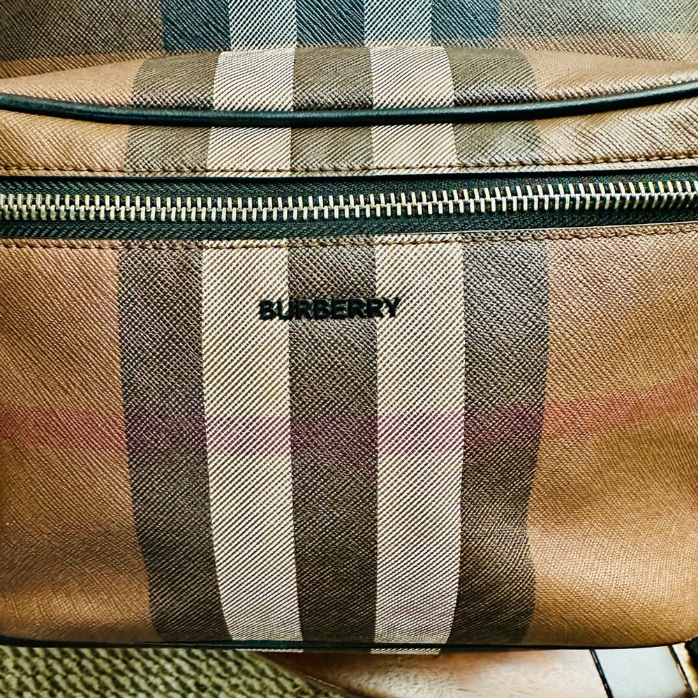 Burberry Brown Checkered Backpack - image 8